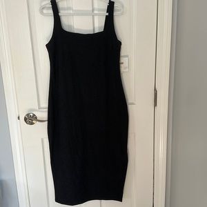 Beyond Yoga Soft Black Midi Dress